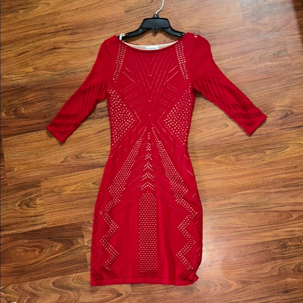 Calvin Klein Red Bodycon Dress